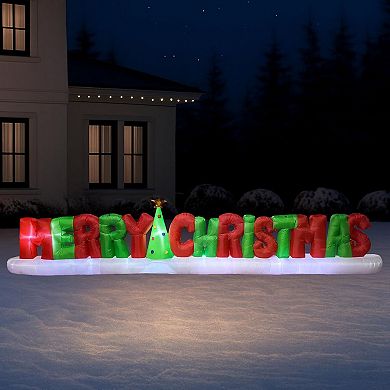 20' MERRY CHRISTMAS Running Light Show