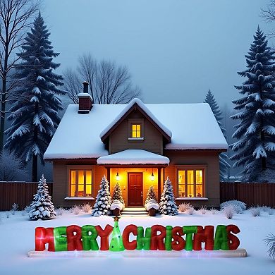 20' MERRY CHRISTMAS Running Light Show