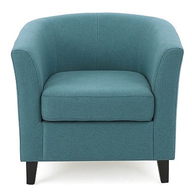 Lomridge Fabric Upholstered Club Chair with Flared Tub Design by Christopher Knight Home
