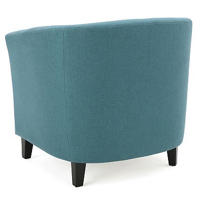 Lomridge Fabric Upholstered Club Chair with Flared Tub Design by Christopher Knight Home