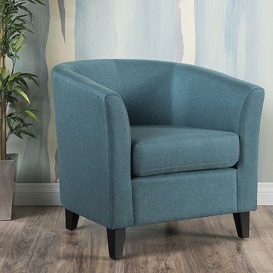 Lomridge Fabric Upholstered Club Chair with Flared Tub Design by Christopher Knight Home