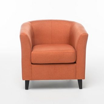 Lomridge Fabric Upholstered Club Chair with Flared Tub Design by Christopher Knight Home