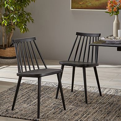 Dunsmuir Farmhouse Spindle-Back Dining Chair (Set of 2) by Christopher Knight Home