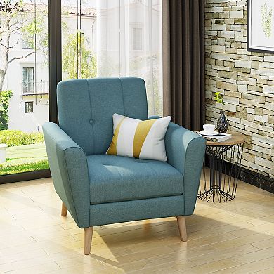 Hendrix Mid-Century Fabric Channel Stitch Club Chair in Grey by Christopher Knight Home
