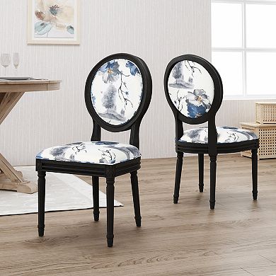 Hiro Traditional Fabric Dining Chairs (Set of 2) by Christopher Knight Home