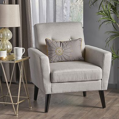 Fairmont Contemporary Fabric Club Chair in Beige by Christopher Knight Home