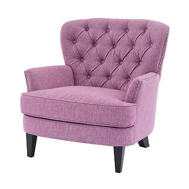 Mirod Vintage-Inspired Upholstered Lounge Chair by Christopher Knight Home