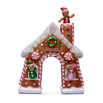 15' Gingerbread Archway with Countdown