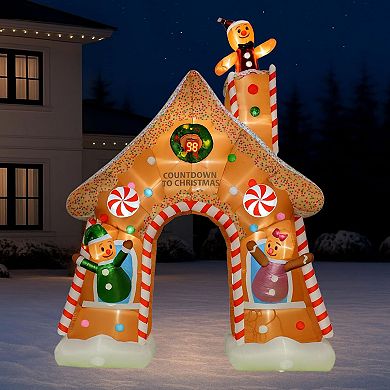 15' Gingerbread Archway with Countdown