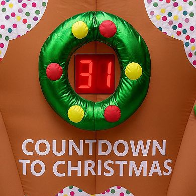 15' Gingerbread Archway with Countdown