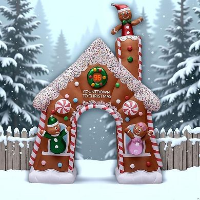 15' Gingerbread Archway with Countdown