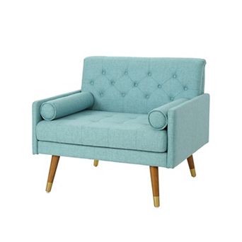 Harper Mid-Century Blue Fabric Club Chair by Christopher Knight Home