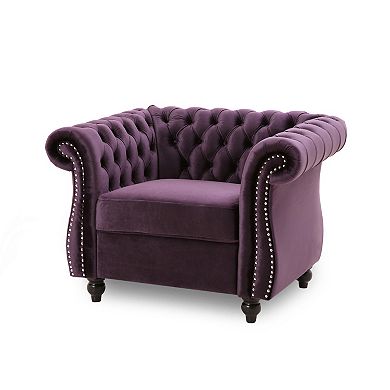 Chesterfield Velvet Club Chair by Christopher Knight Home