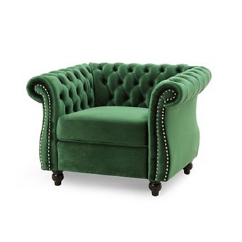 Chesterfield Velvet Club Chair by Christopher Knight Home