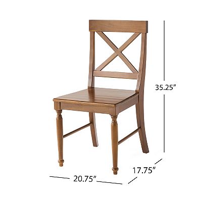 Rovie Acacia Wood Dining Chairs (Set of 2) by Christopher Knight Home