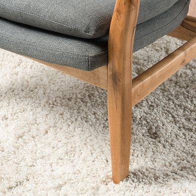 Rowen Mid-Century Fabric Club Chair in Grey by Christopher Knight Home