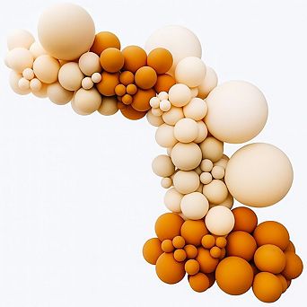 139 pc Fall Balloon Arch Kit - Burnt Orange, Terracotta & Rust for Thanksgiving/Autumn Parties