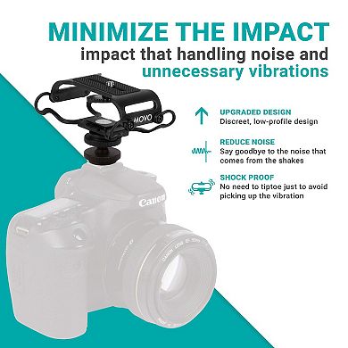 Movo SMM5-B Universal Microphone and Portable Recorder Shock Mount