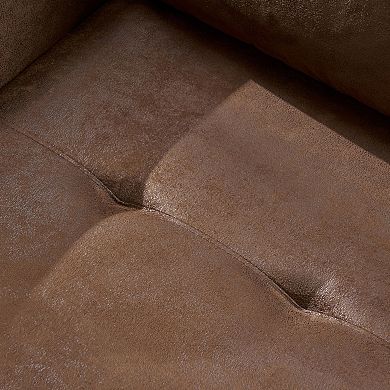 Harlow Contemporary Microfiber Club Chair in Brown by Christopher Knight Home