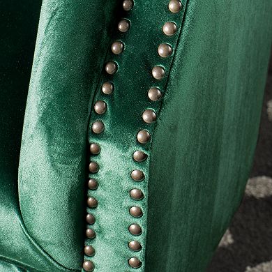 Ashridge Velvet Tufted Club Chair in Emerald Green by Christopher Knight Home