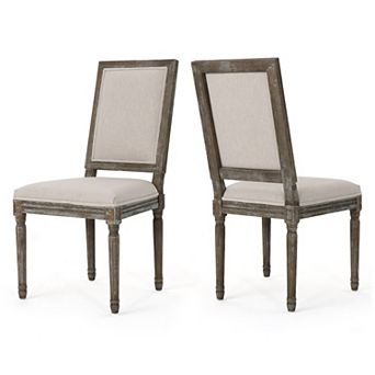 Ledger Traditional Wheat Fabric Dining Chairs (Set of 2) by Christopher Knight Home