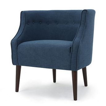 Wrenhill Fabric Club Chair in Navy Blue by Christopher Knight Home