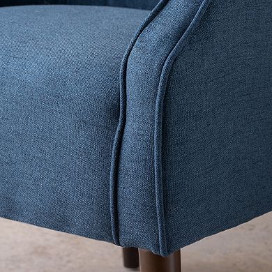 Wrenhill Fabric Club Chair in Navy Blue by Christopher Knight Home