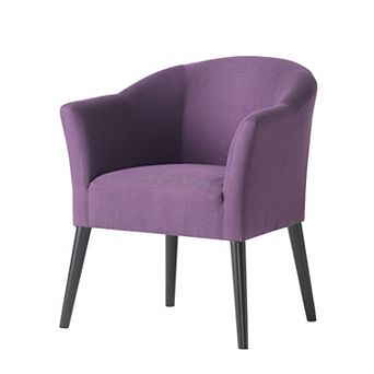 Aldrin Modern Fabric Arm Chair in Plum by Christopher Knight Home