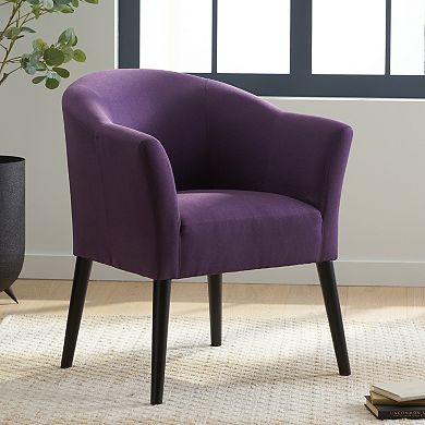 Aldrin Modern Fabric Arm Chair in Plum by Christopher Knight Home
