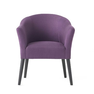 Aldrin Modern Fabric Arm Chair in Plum by Christopher Knight Home