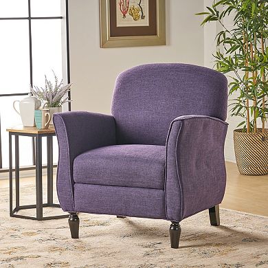 Waverly Fabric Armchair in Purple by Christopher Knight Home