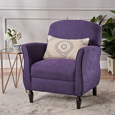Waverly Fabric Armchair in Purple by Christopher Knight Home