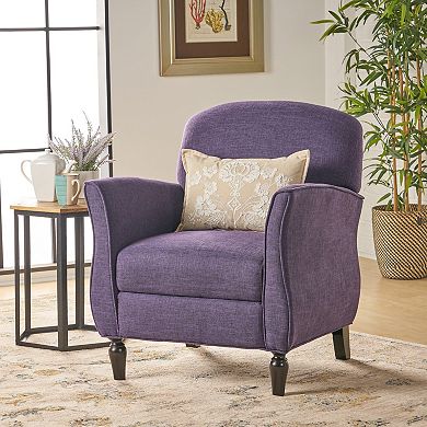 Waverly Fabric Armchair in Purple by Christopher Knight Home