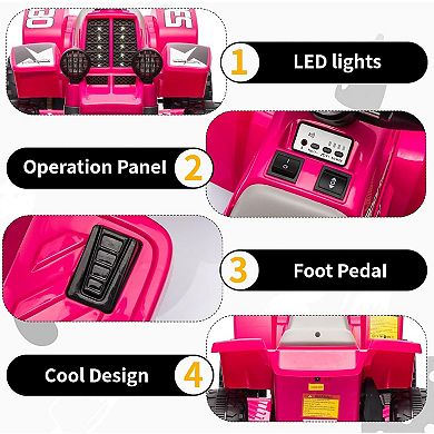 Kids 6V Electric ATV Ride-On Car with Long-Lasting Battery & Safe Charger