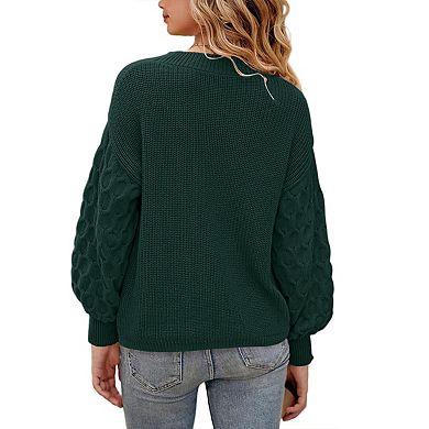 Kids Soft Long Sleeve Pullover Solid Color Sweater Comfortable Fit Tops Girls