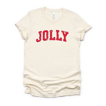 Jolly Varsity Arched Distressed - Women's Short Sleeve Graphic T-Shirt