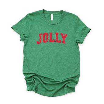 Jolly Varsity Arched Distressed - Women's Short Sleeve Graphic T-Shirt