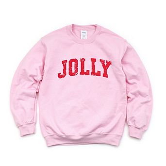 Jolly Varsity Arched Distressed - Women's Graphic Sweatshirt