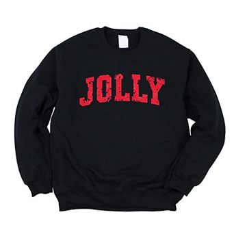 Jolly Varsity Arched Distressed - Women's Graphic Sweatshirt