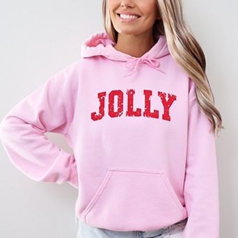 Jolly Varsity Arched Distressed - Women's Graphic Hoodie