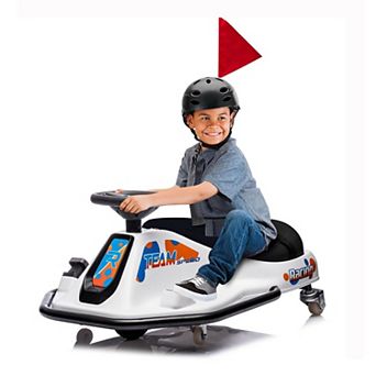24V Electric Drift Go-Kart for Kids Ages 3-12 with 1:1 Steering Ratio Safe & Durable Ride-On Kart