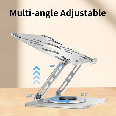 Adjustable Laptop Stand with 360° Rotating Base