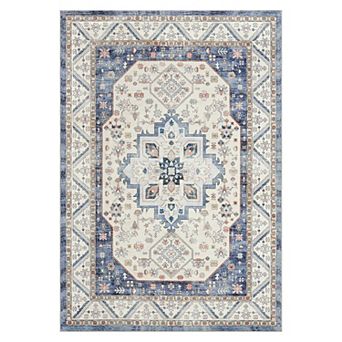 Bohemian Print Area Rug Reversible Foldable Floor Mat with Non-Slip Backing Rugs