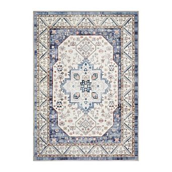 Bohemian Print Area Rug Reversible Foldable Floor Mat with Non-Slip Backing Rugs