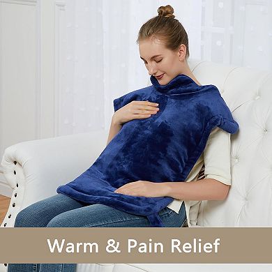 Large Weighted Heating Pad for Neck & Shoulders, 4 Heat Settings with Auto Shut-Off