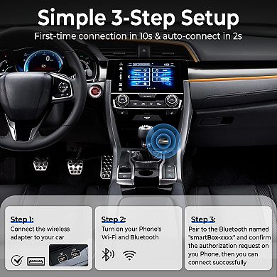 2 in 1 Wireless Carplay Adapter for Android and iPhone Phones