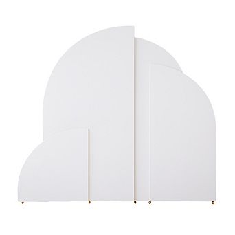 Set of 4 Wedding Arch Cover, Spandex Fitted 2-Sided Backdrop Covers for Arch Stand