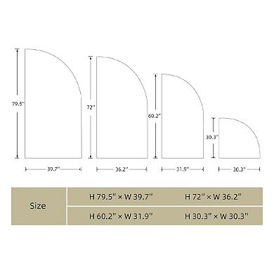 Set of 4 Wedding Arch Cover, Spandex Fitted 2-Sided Backdrop Covers for Arch Stand