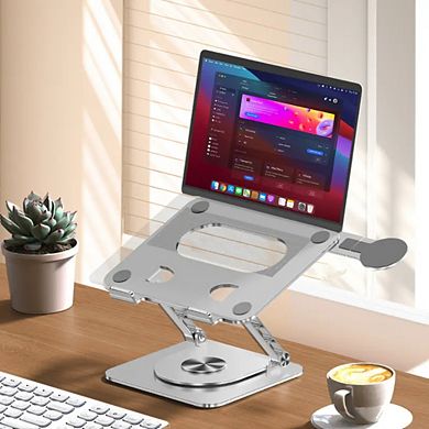 Aluminum Swivel Laptop Riser and Phone Stand