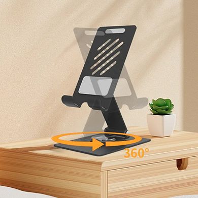 Adjustable Metal Tablet Stand with 360° Rotation
